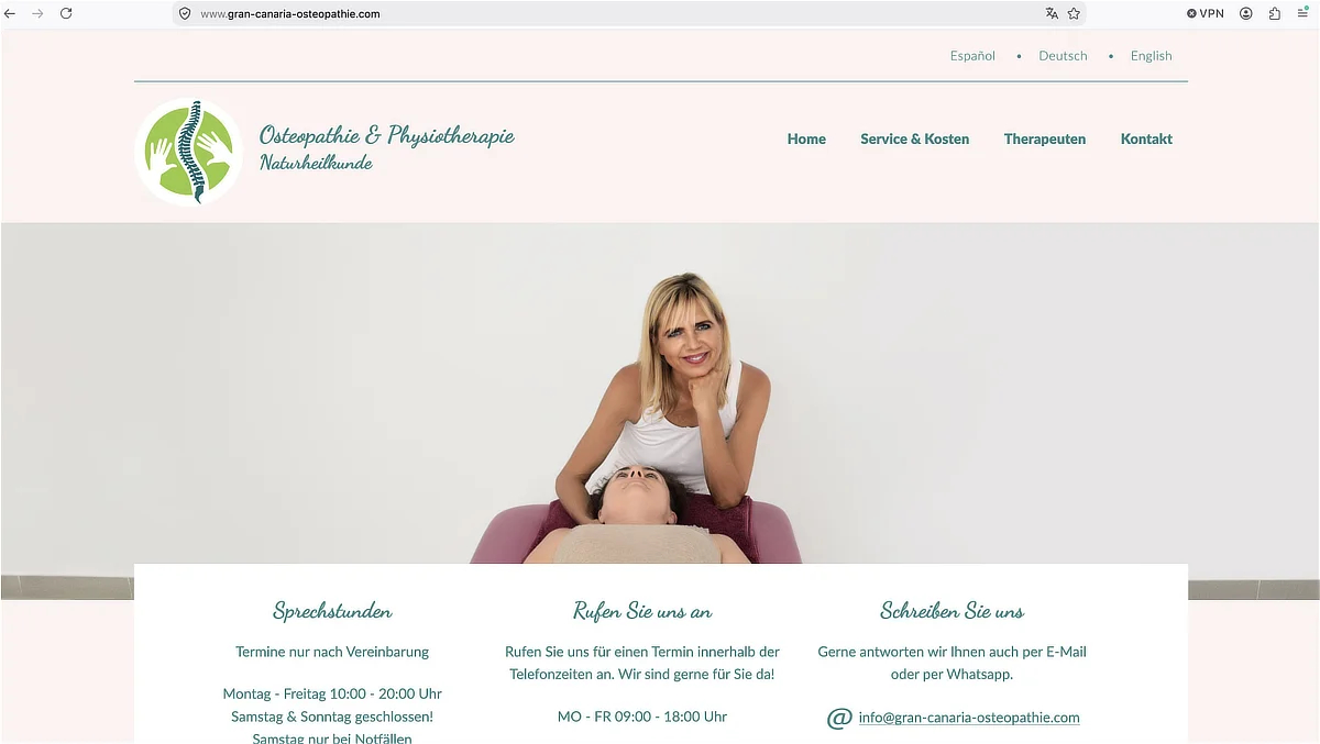 Business-Fotografie im Einsatz auf einer Unternehmenswebsite